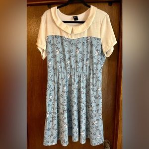 Disney Cinderella Print Adult Dress Park Bounding Gently Worn Measures in Pics